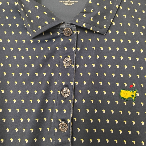 Magnolia Lane Navy Polo with White Dots - Picture 5 of 5